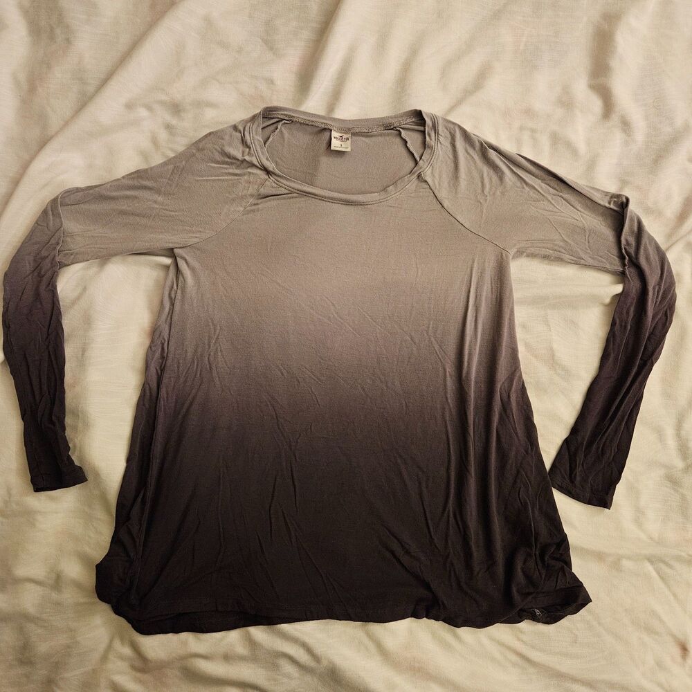 Hollister Grey Women's hollister ombre shirt long sleeve